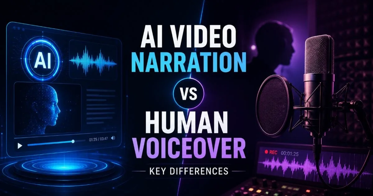 AI Video Narration vs Human Voiceover: Key Differences